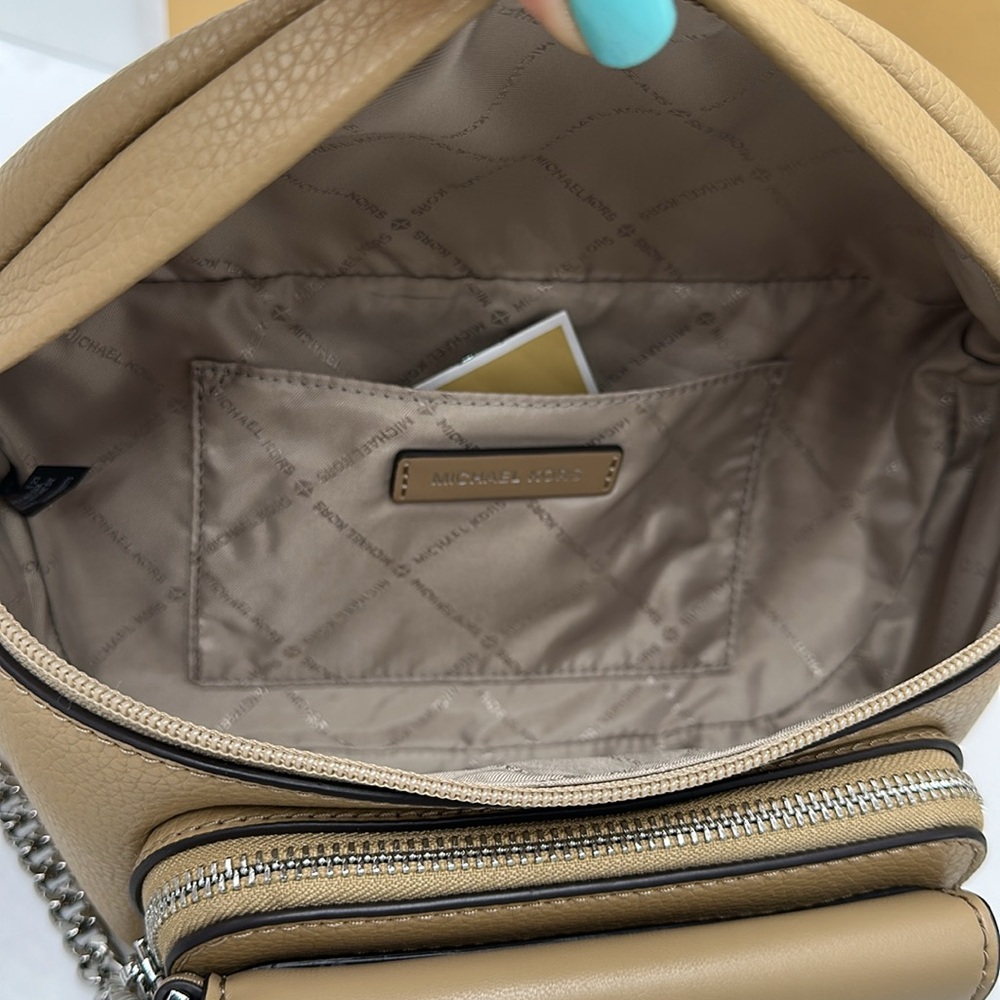 Michael Kors Maisie Large Pebbled Leather 2-in-1 Sling Fanny Pack Waist Belt Bag - Picture 13 of 15